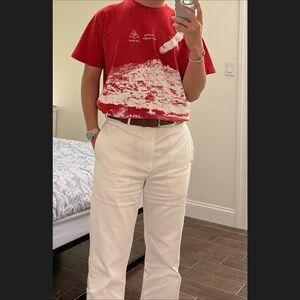 Off-White Landscape Climbing New Heights T-Shirt in bold red
